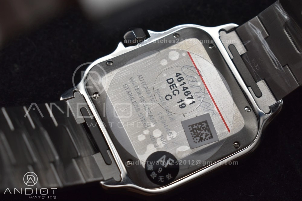 Santos de Cartier 40mm SS AF 1:1 Best Edition Blue Dial on SS Smart Links Bracelet MIYOTA 9015