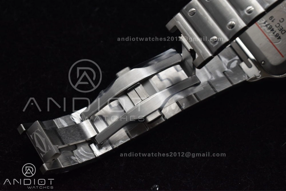 Santos de Cartier 40mm SS BVF 1:1 Best Edition Blue Dial on SS SmartLinks Bracelet MIYOTA 9015 V2