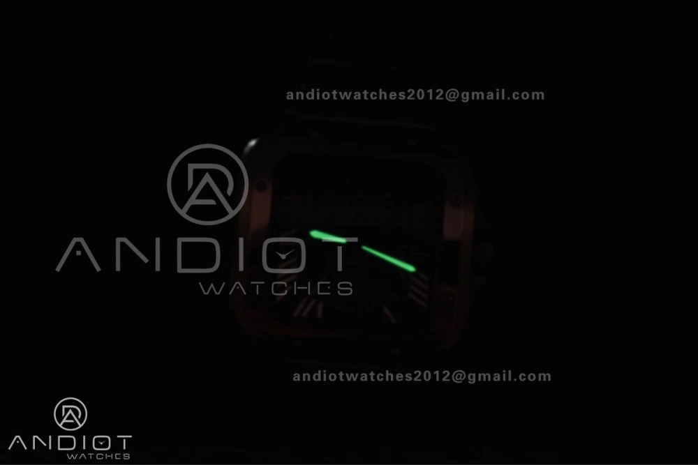 Santos de Cartier 40mm SS BVF 1:1 Best Edition Gray Dial Black Bezel on SS Bracelet MIYOTA 9015