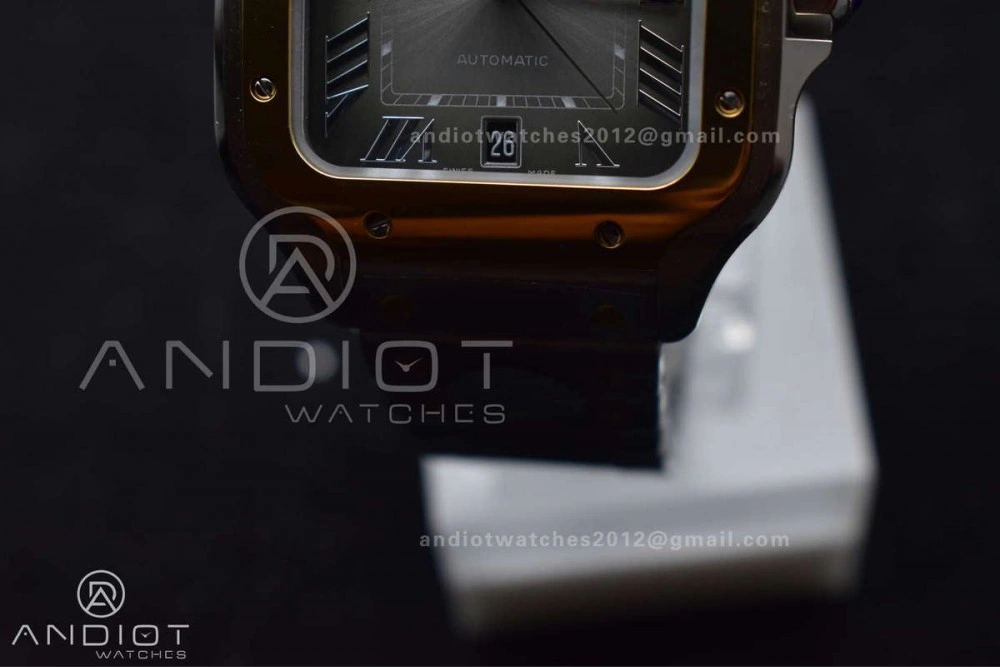 Santos de Cartier 40mm SS YG BVF 1:1 Best Edition Gray Dial on SS YG SmartLinks Bracelet MIYOTA 9019