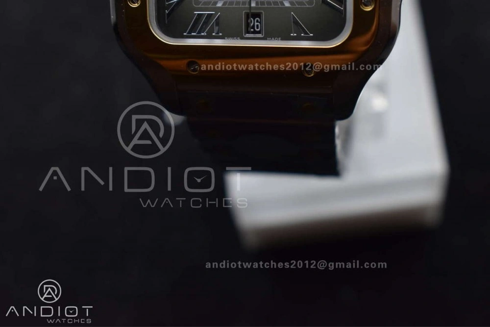 Santos de Cartier 40mm SS YG BVF 1:1 Best Edition Gray Dial on SS YG SmartLinks Bracelet MIYOTA 9019