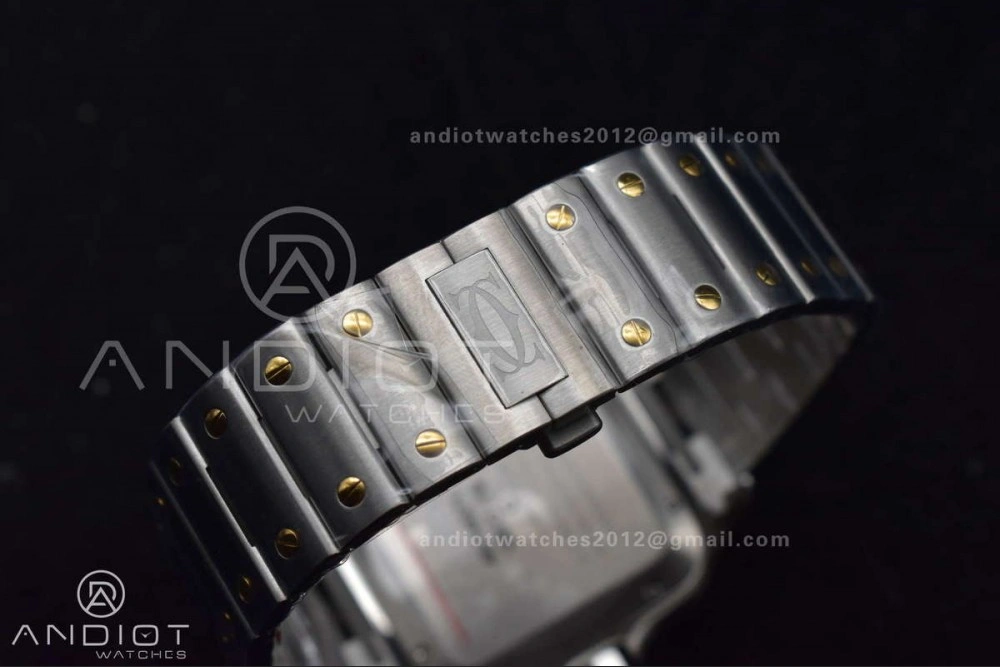 Santos de Cartier 40mm SS YG BVF 1:1 Best Edition Gray Dial on SS YG SmartLinks Bracelet MIYOTA 9019