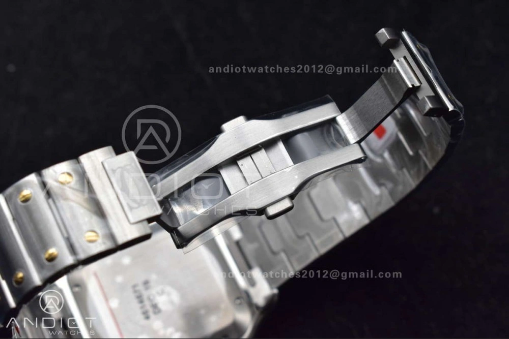 Santos de Cartier 40mm SS YG BVF 1:1 Best Edition Gray Dial on SS YG SmartLinks Bracelet MIYOTA 9019