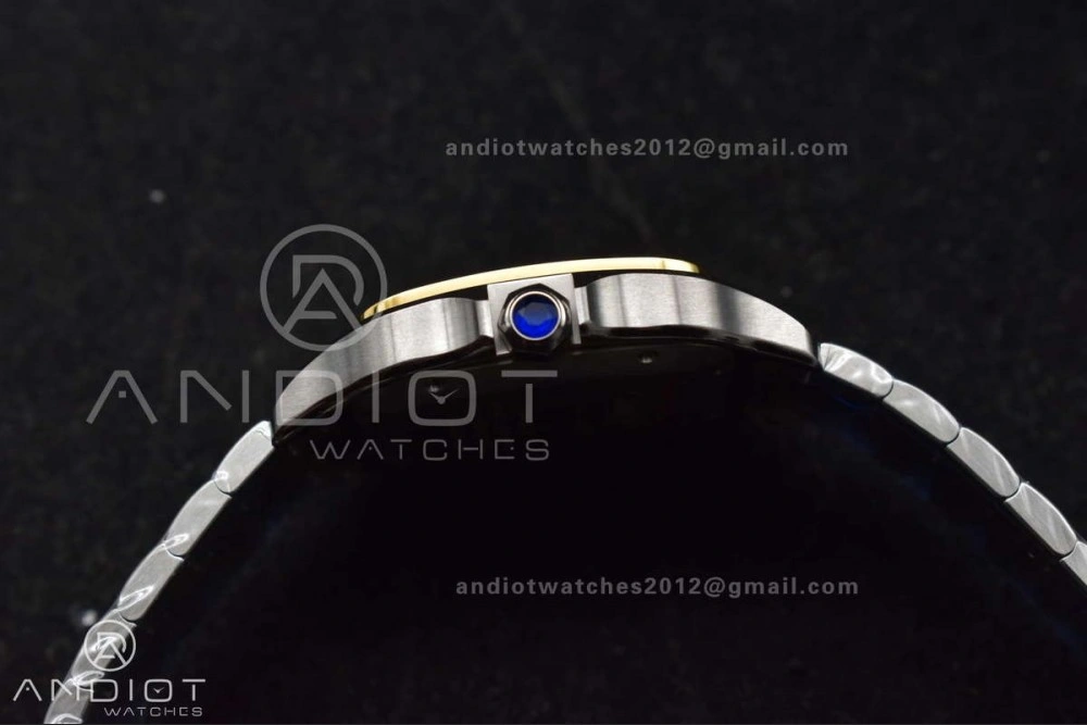 Santos de Cartier 40mm SS YG BVF 1:1 Best Edition Gray Dial on SS YG SmartLinks Bracelet MIYOTA 9019