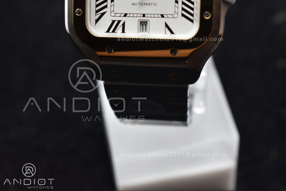 Santos de Cartier 40mm SS YG BVF 1:1 Best Edition White Dial on SS YG SmartLinks Bracelet MIYOTA 9015 V2