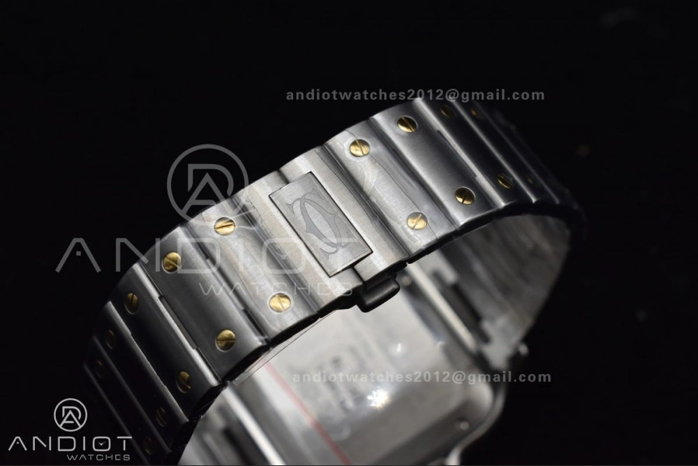 Santos de Cartier 40mm SS YG BVF 1:1 Best Edition White Dial on SS YG SmartLinks Bracelet MIYOTA 9015 V2