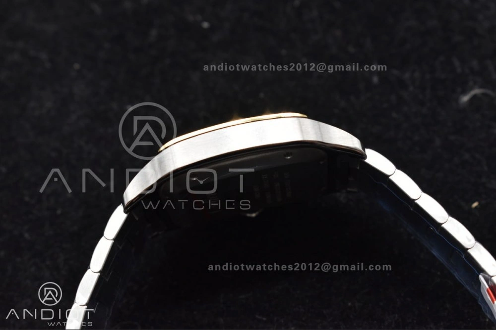 Santos de Cartier 40mm SS YG BVF 1:1 Best Edition White Dial on SS YG SmartLinks Bracelet MIYOTA 9015 V2
