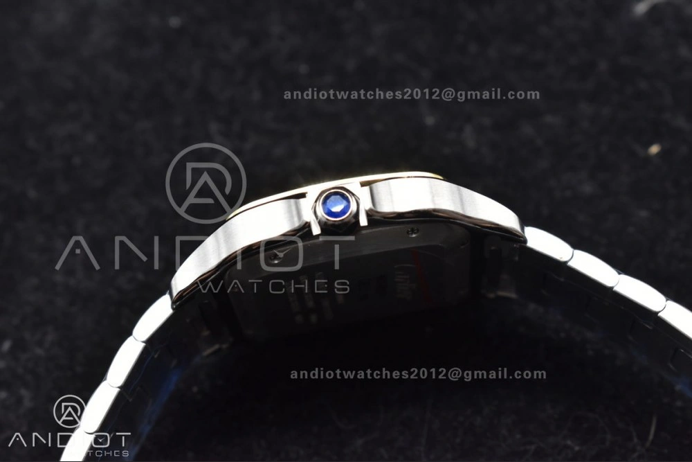 Santos de Cartier 40mm SS YG BVF 1:1 Best Edition White Dial on SS YG SmartLinks Bracelet MIYOTA 9015 V2