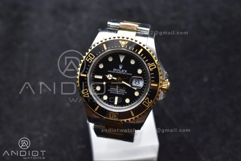 Sea-Dweller Two Tone SS YG 126603 GMF Best Edition Black Dial on SS YG Bracelet A2824 V3