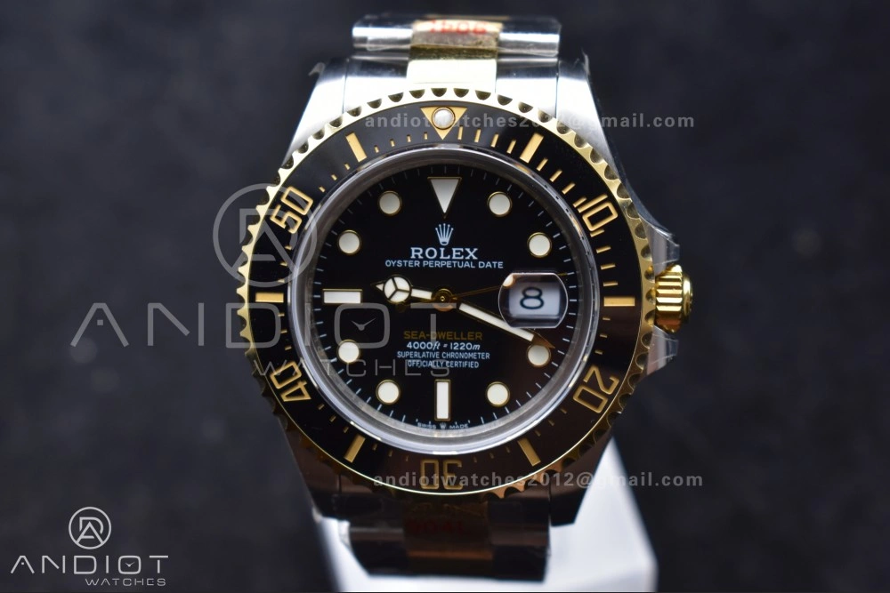Sea-Dweller Two Tone SS YG 126603 GMF Best Edition Black Dial on SS YG Bracelet A2824 V3