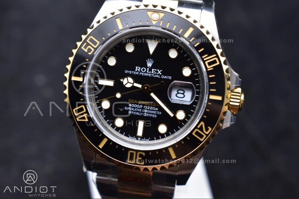 Sea-Dweller Two Tone SS YG 126603 GMF Best Edition Black Dial on SS YG Bracelet A2824 V3