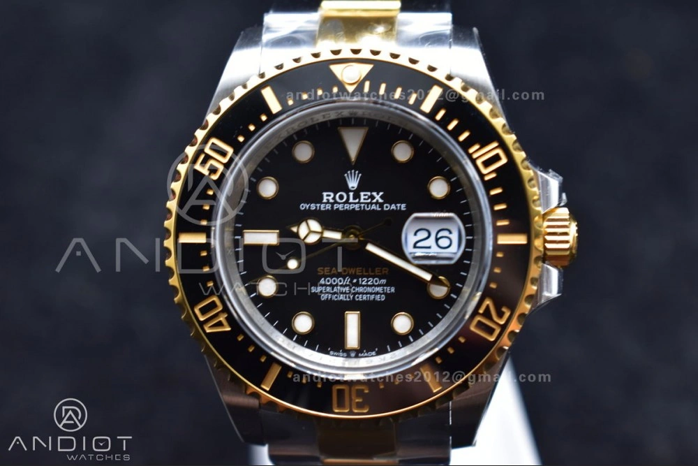Sea-Dweller Two Tone SS YG 126603 VSF Best Edition Black Dial on SS YG Bracelet VS3235