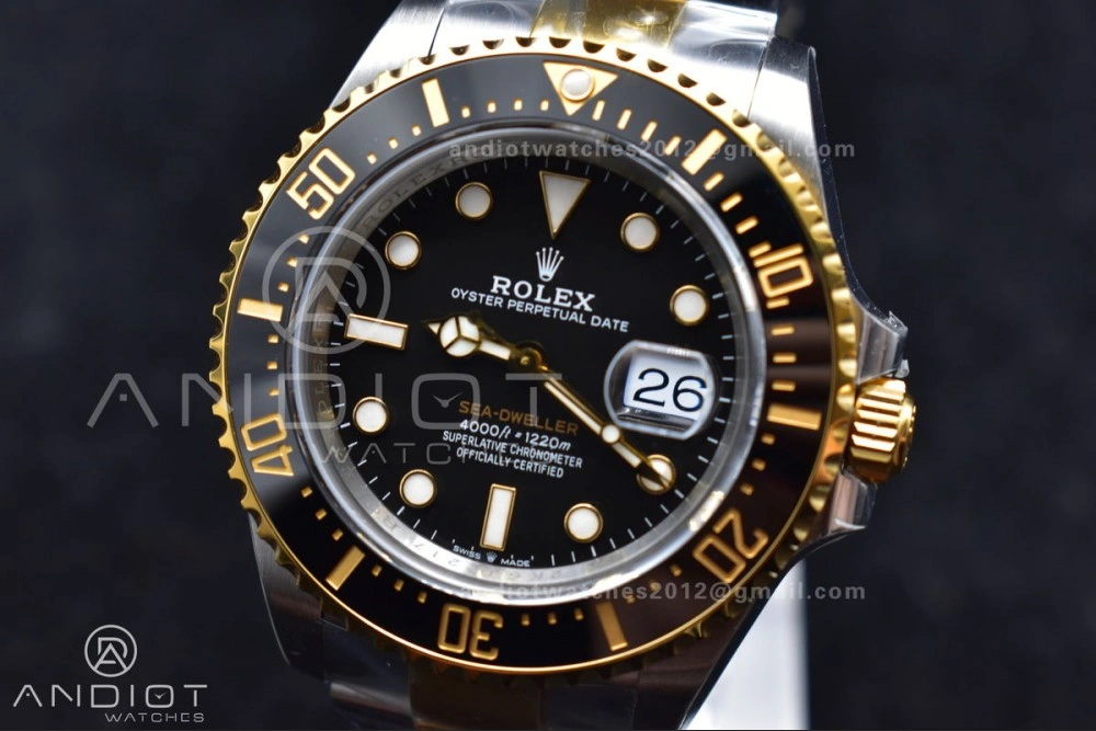 Sea-Dweller Two Tone SS YG 126603 VSF Best Edition Black Dial on SS YG Bracelet VS3235