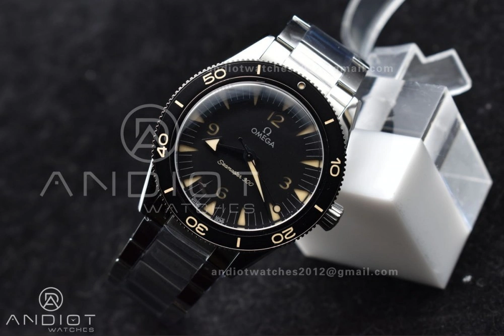 Seamaster 300 Heritage VSF 1:1 Best Edition Black Dial on SS Bracelet A8912 Super Clone