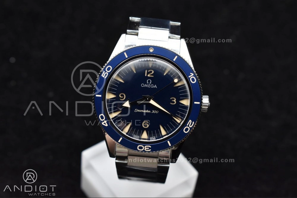 Seamaster 300 Heritage VSF 1:1 Best Edition Blue Dial On SS Bracelet A8912 Super Clone