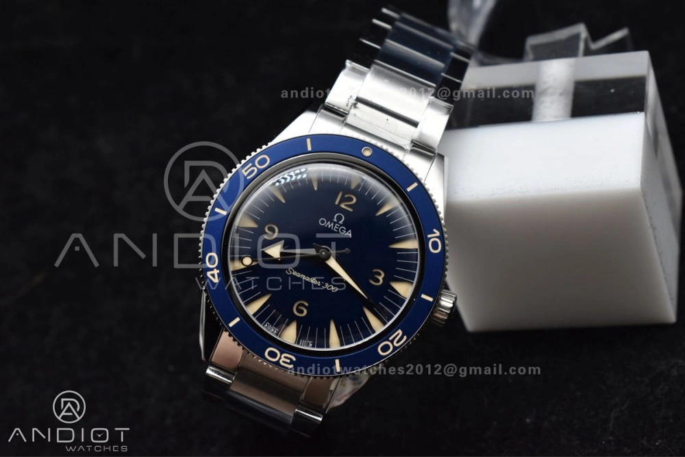 Seamaster 300 Heritage VSF 1:1 Best Edition Blue Dial On SS Bracelet A8912 Super Clone