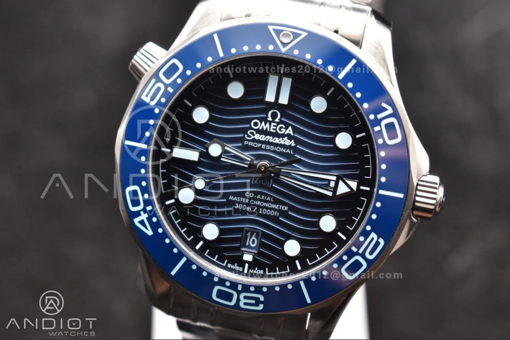 Seamaster 300 VSF 1:1 Best Edition Summer Blue Dial on SS Bracelet A8800