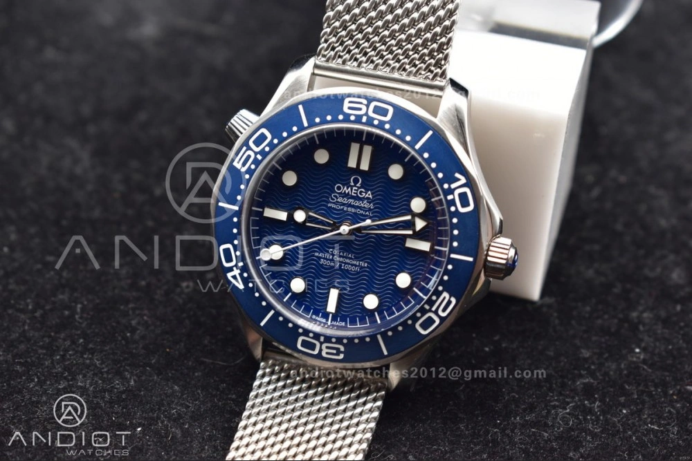 Seamaster 300M 42mm James Bond 60th anniversary VSF Best Edition on Mesh Bracelet A8806