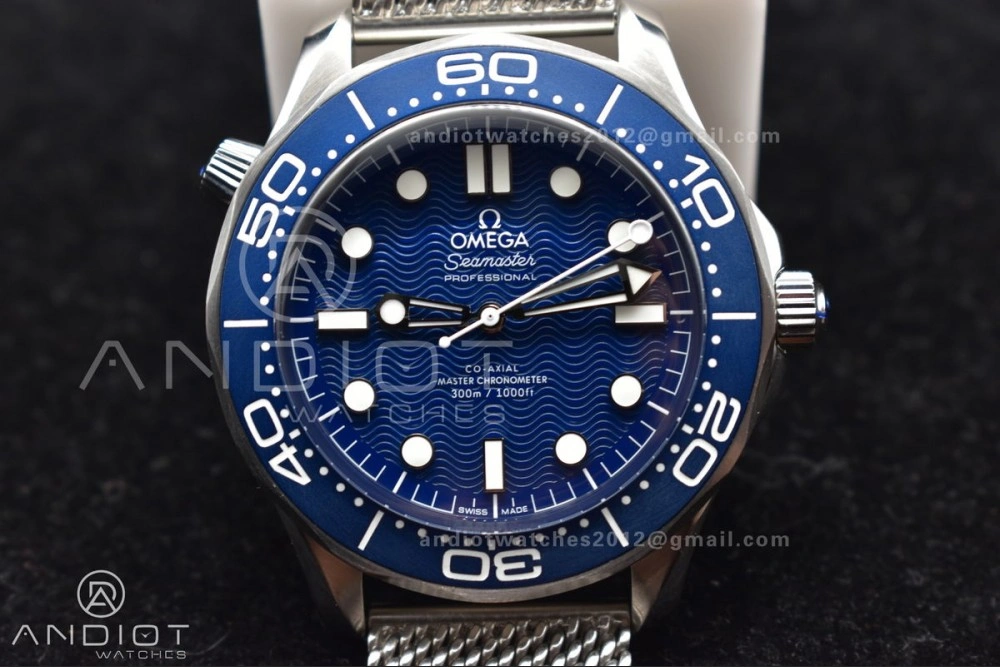 Seamaster 300M 42mm James Bond 60th anniversary VSF Best Edition on Mesh Bracelet A8806