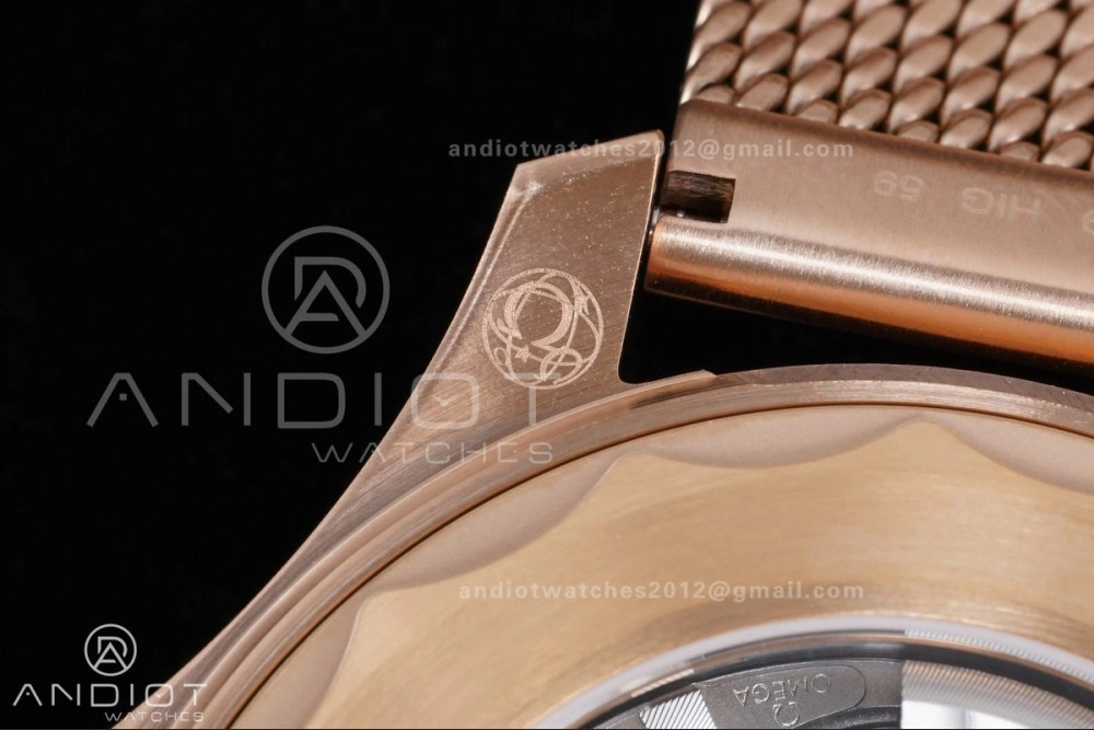 Seamaster 300M Diver Rose Gold VSF 1:1 Best Edition Black Dial on Mesh Bracelet A8806