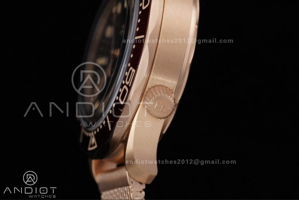 Seamaster 300M Diver Rose Gold VSF 1:1 Best Edition Black Dial on Mesh Bracelet A8806