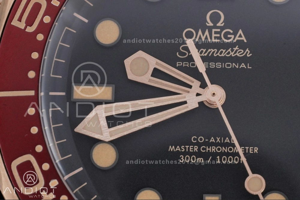 Seamaster 300M Diver Rose Gold VSF 1:1 Best Edition Black Dial on Mesh Bracelet A8806