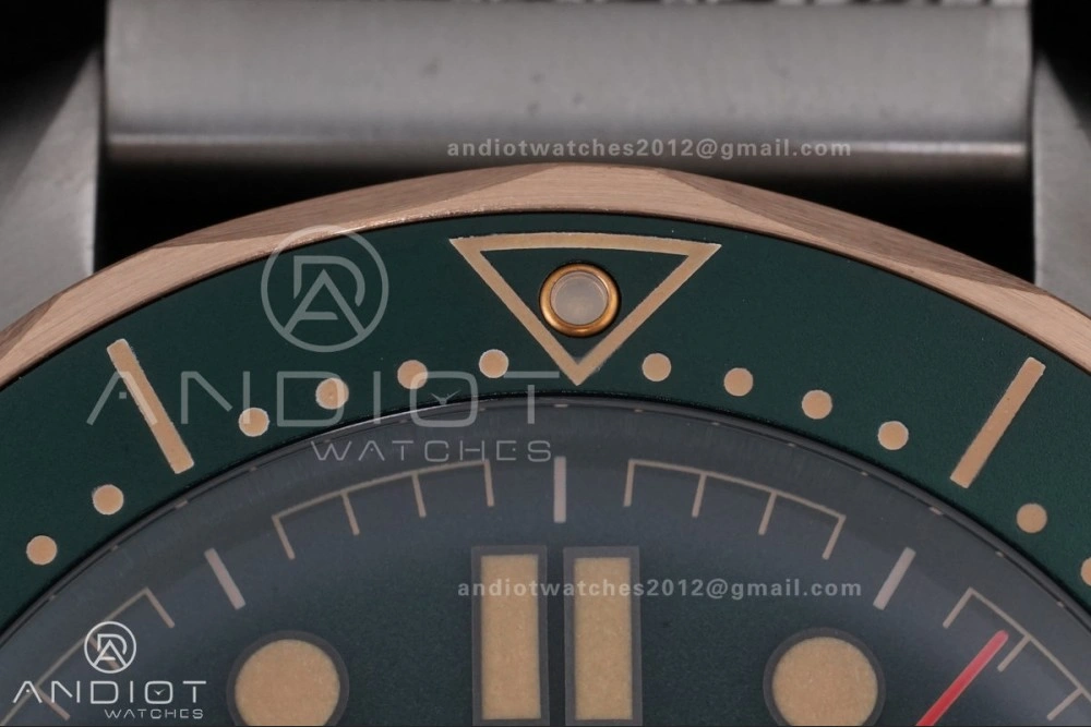 Seamaster 300M Diver Rose Gold VSF 1:1 Best Edition Green Dial on Mesh Bracelet A8806