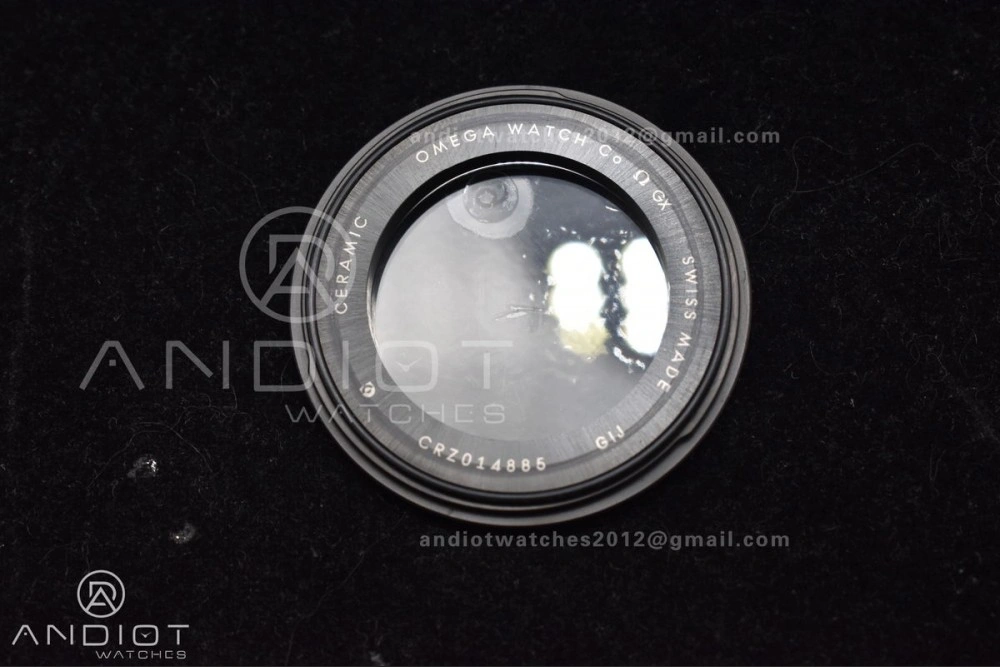 Seamaster 300m 43.5mm Black Ceramic VSF 1:1 Best Edition Black Dial RG Bezel on Black Rubber Strap A8806