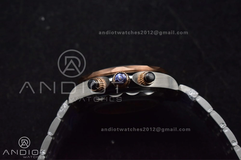 Seamaster 300m Chrono SS RG OMF 1:1 Best Edition Black Dial on SS Strap A9900