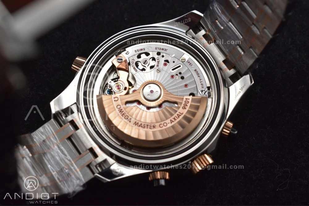 Seamaster 300m Chrono SS RG OMF 1:1 Best Edition Black Dial on SS Strap A9900