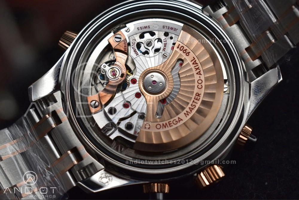 Seamaster 300m Chrono SS RG OMF 1:1 Best Edition Black Dial on SS Strap A9900