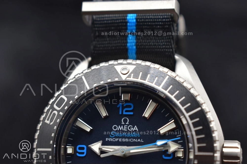 Seamaster 6000M Ultra Deep SS SBF 1:1 Best Edition Black Dial on Black Nylon Strap A8912 Super Clone