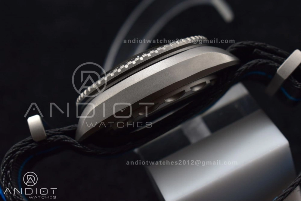 Seamaster 6000M Ultra Deep SS SBF 1:1 Best Edition Black Dial on Black Nylon Strap A8912 Super Clone