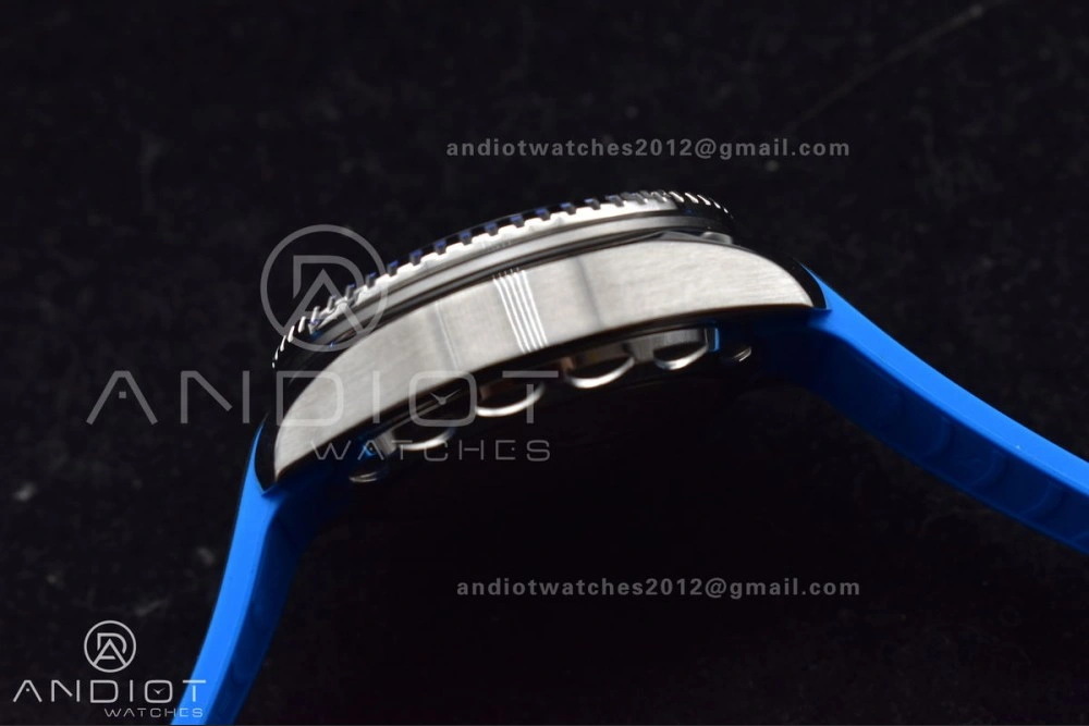 Seamaster 6000M Ultra Deep SS TF 1:1 Best Edition Blue Dial Black Ceramic Bezel on Black Rubber Strap A2824