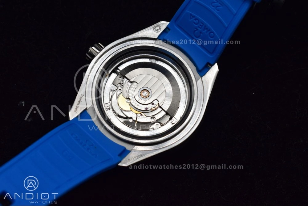 Seamaster 6000M Ultra Deep SS TF 1:1 Best Edition Blue Dial Black Ceramic Bezel on Black Rubber Strap A2824