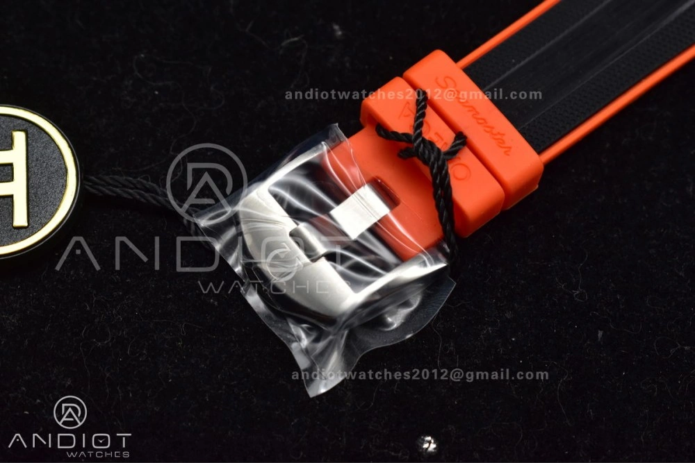 Seamaster 6000M Ultra Deep SS TF 1:1 Best Edition Gray Dial Orange Ceramic Bezel on Black Rubber Strap A2824