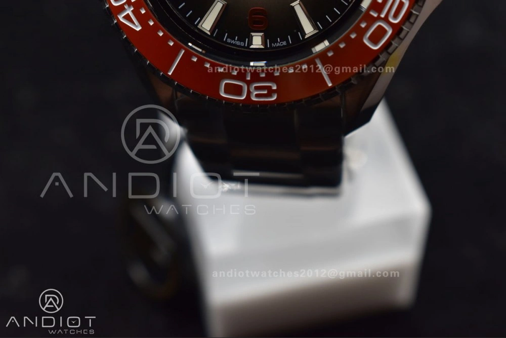 Seamaster 6000M Ultra Deep SS TF 1:1 Best Edition Gray Dial Orange Ceramic Bezel on SS Bracelet A2824