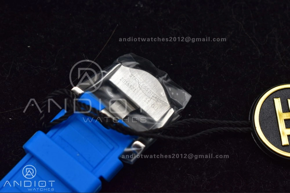 Seamaster 6000M Ultra Deep SS TF 1:1 Best Edition White Dial Blue Ceramic Bezel on Black Rubber Strap A2824