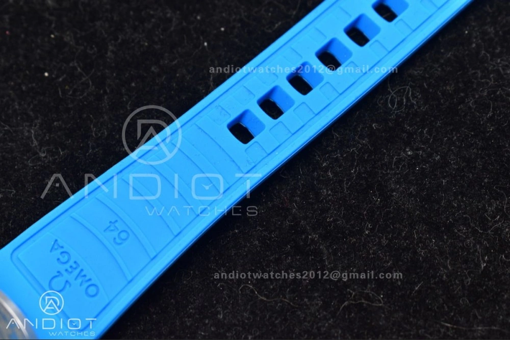 Seamaster 6000M Ultra Deep SS TF 1:1 Best Edition White Dial Blue Ceramic Bezel on Black Rubber Strap A2824