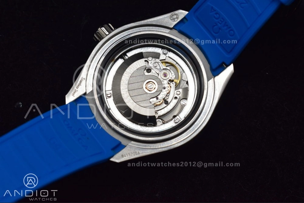 Seamaster 6000M Ultra Deep SS TF 1:1 Best Edition White Dial Blue Ceramic Bezel on Black Rubber Strap A2824