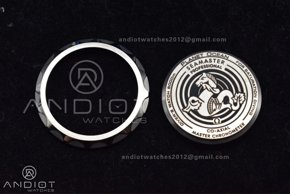 Seamaster 6000M Ultra Deep SS TF 1:1 Best Edition White Dial Blue Ceramic Bezel on Black Rubber Strap A2824