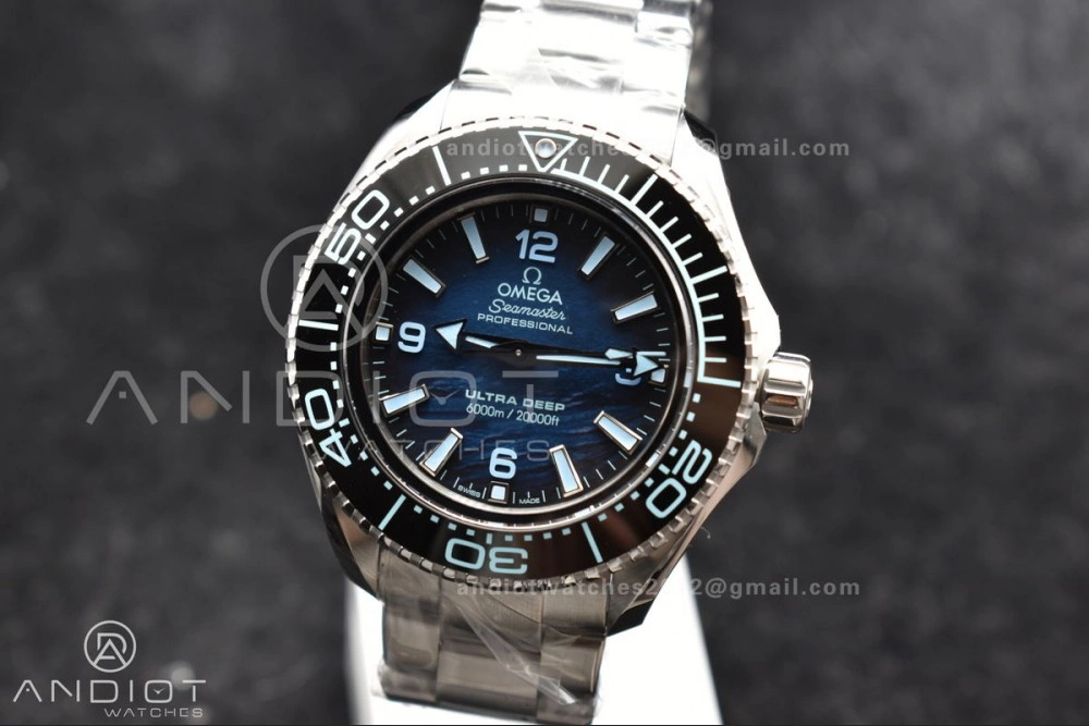 Seamaster 6000M Ultra Deep SS VSF 1:1 Best Edition Summer Blue Dial on SS Bracelet A8912 Super Clone