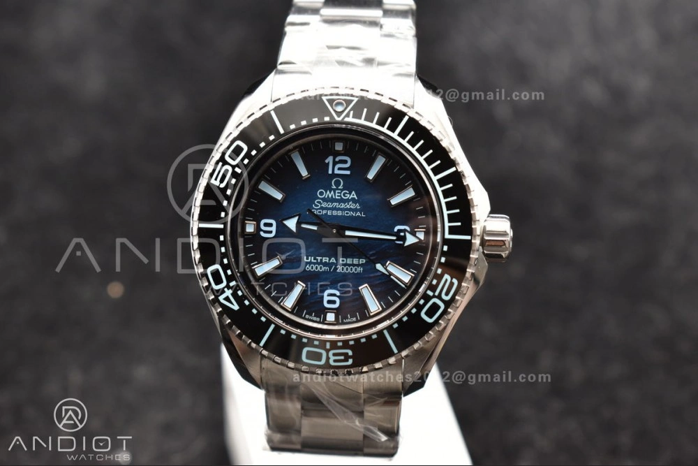 Seamaster 6000M Ultra Deep SS VSF 1:1 Best Edition Summer Blue Dial on SS Bracelet A8912 Super Clone