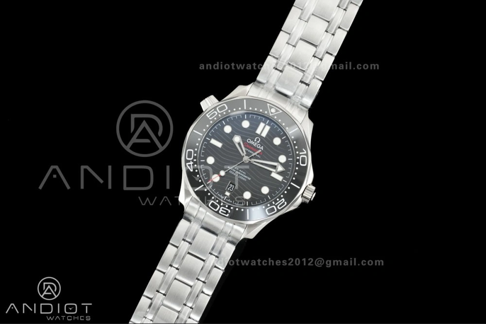 Seamaster Diver 300M Black Ceramic Bezel V4 VSF 1:1 Best Edition Black Dial On SS Bracelet Super Clone Asian 8800