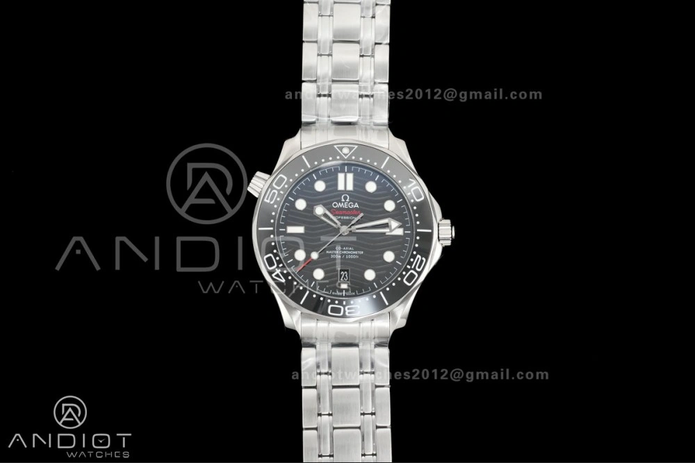 Seamaster Diver 300M Black Ceramic Bezel V4 VSF 1:1 Best Edition Black Dial On SS Bracelet Super Clone Asian 8800