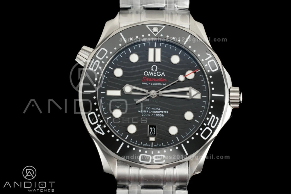 Seamaster Diver 300M Black Ceramic Bezel V4 VSF 1:1 Best Edition Black Dial On SS Bracelet Super Clone Asian 8800