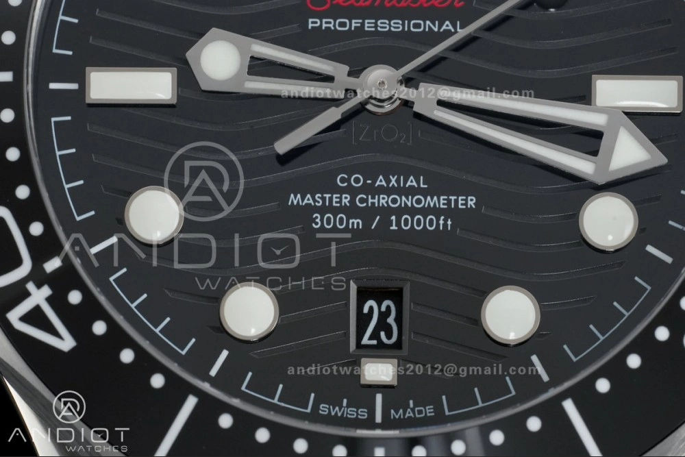 Seamaster Diver 300M Black Ceramic Bezel V4 VSF 1:1 Best Edition Black Dial On SS Bracelet Super Clone Asian 8800