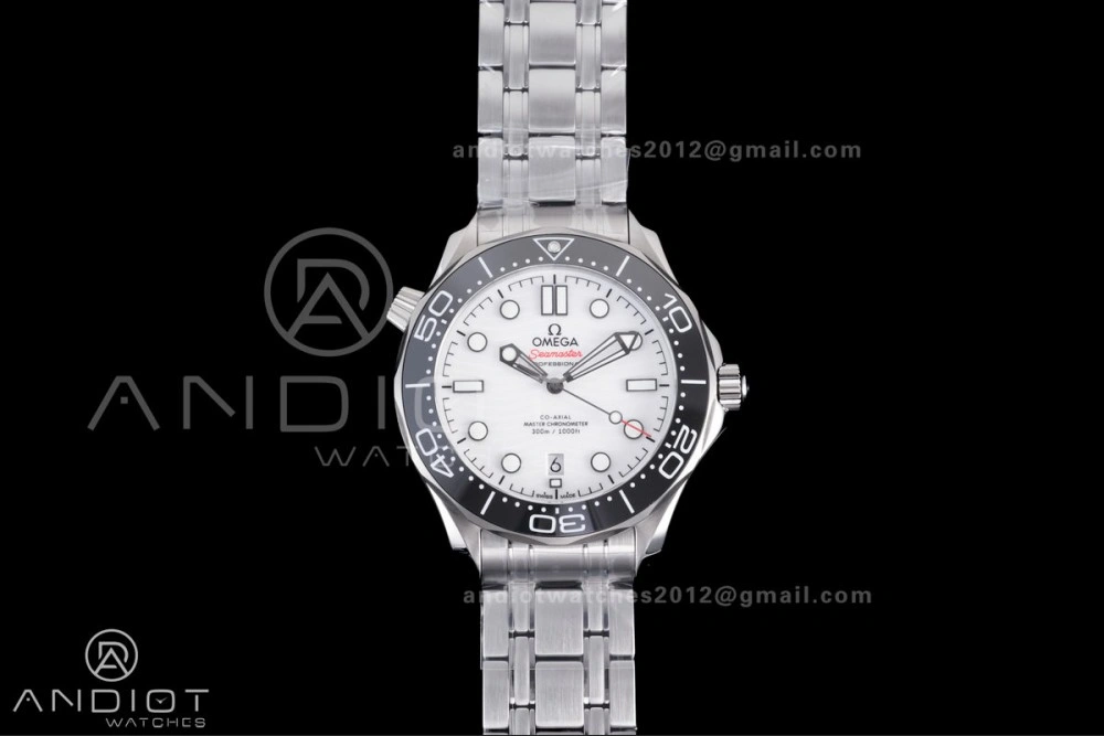 Seamaster Diver 300M Black Ceramic Bezel V4 VSF 1:1 Best Edition White Dial On SS Bracelet Super Clone Asian 8806