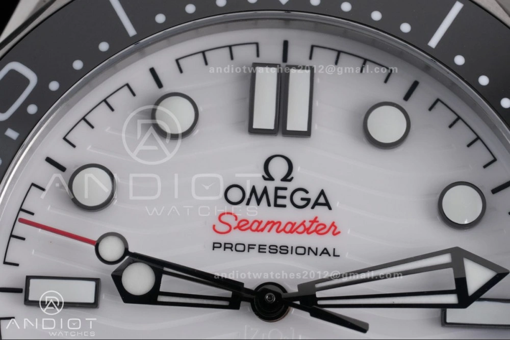 Seamaster Diver 300M Black Ceramic Bezel V4 VSF 1:1 Best Edition White Dial On SS Bracelet Super Clone Asian 8806