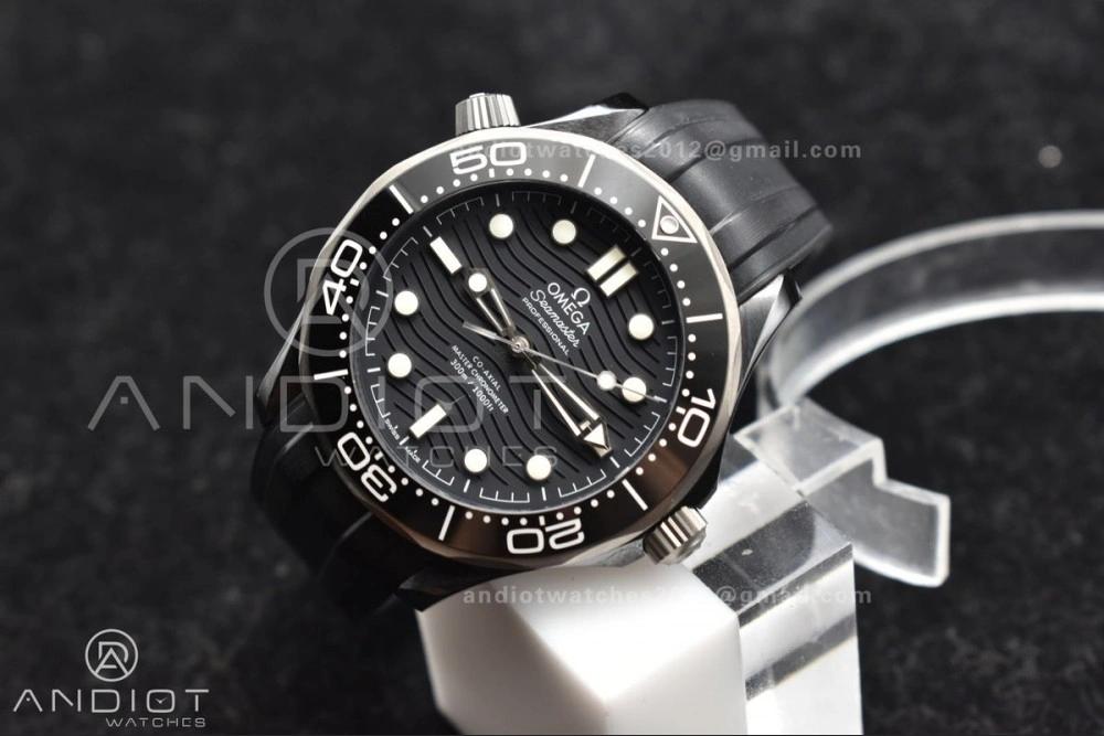 Seamaster Diver 300M PVD VSF Best Edition Black Dial on Black Rubber Strap A8806